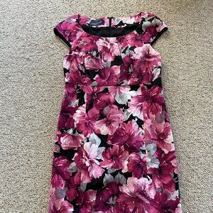 Jones New York Women’s Black/Pink Floral Dress – Size 4 – Sleeveless